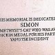 Detail of plaque to Simon