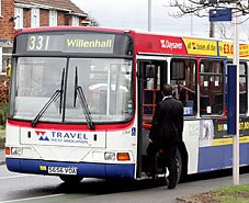 No. 331 bus on the Walsall-Wolverhampton route favoured by Macavity the white cat