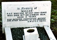 Grave of Nigger, RAF war dog - PDSA Animal Cemetery, Ilford, 2007