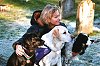 Jenny Seagrove with Sadie DM, Endal GM and Jake GM - reopening of PDSA Animal Cemetery, Ilford, 2007