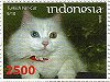 Turkish Van cat from Indonesian sheet of Turkey/Indonesia joint issue, Oct 2008