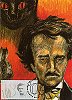 Bulgarian maxicard, 2009: Edgar Allan Poe and cat head