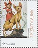 Canada, April 2018: girl riding on Sphynx cat from Great Illustrators