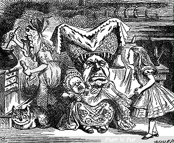 John Tenniel illustration of the Cheshire Cat from Lewis Carroll's Alice's Adventures in Wonderland