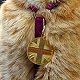Street Cat Bob wearing his British Animal Honours medal, Apr 2013