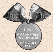 The Dickin Medal awarded to Simon of HMS Amethyst