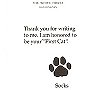 Card sent to US children who wrote to America's First Cat, Socks Clinton