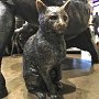 Flinders' faithful feline companion Trim is included in the statue at Euston Station, London