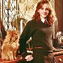 Crookshanks the cat, with Hermione Granger (Emma Watson) in the Harry Potter films