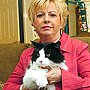 Lewis the cat with owner Ruth Cisero - Fairfield, CT